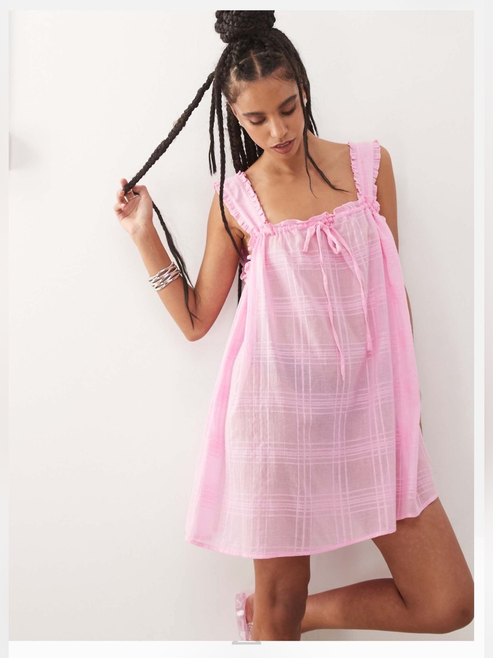 ASOS pink beach dress